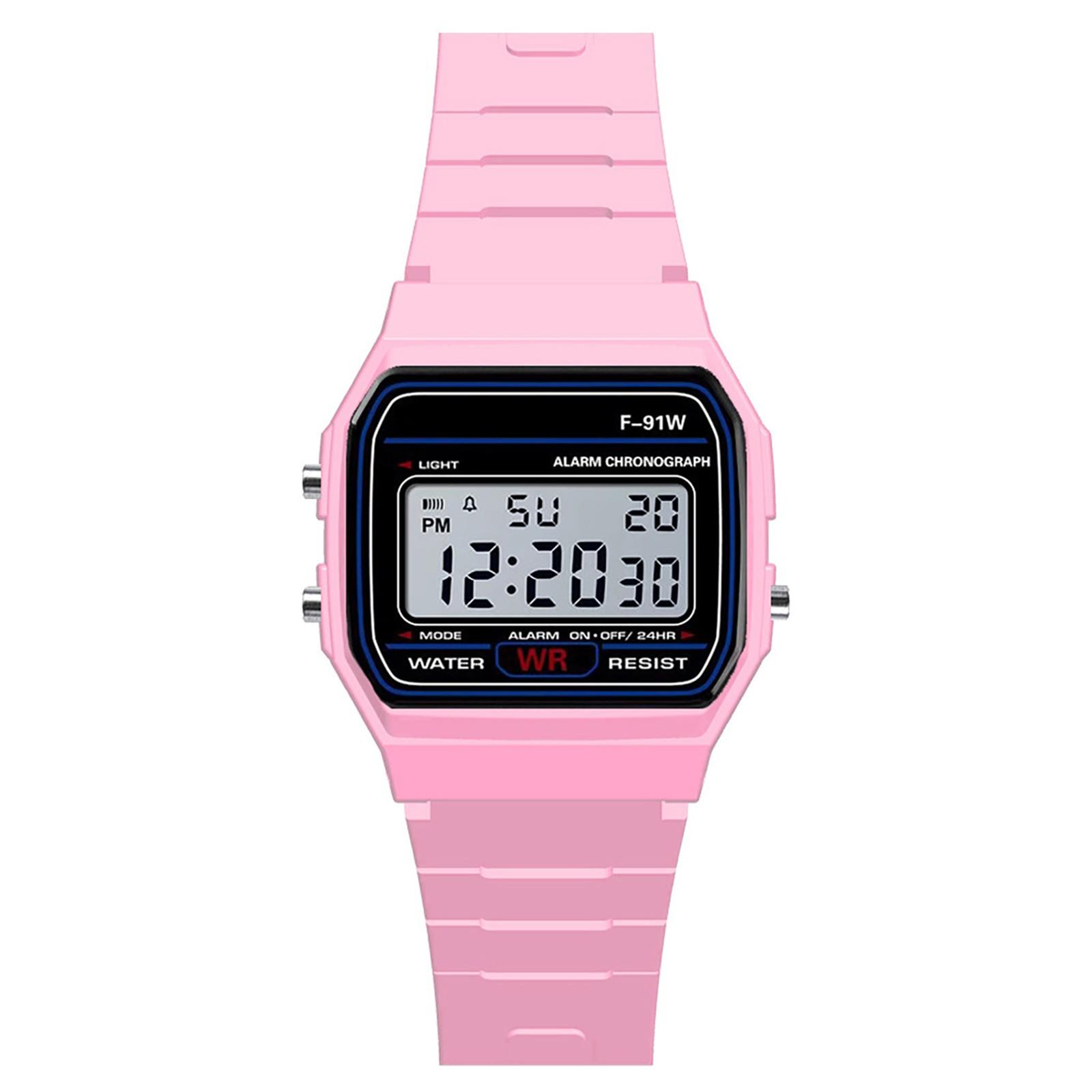 Luxuriöse Herren-Armbanduhr, analog, digital, Militär, Sport, LED, wasserdicht rosa