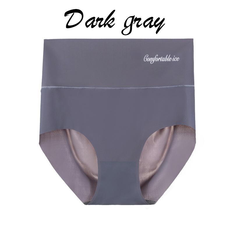 1Pcs Shapewear Frauen Höschen Bauch-steuer Unterwäsche Nahtlose Eis Seide Hohe Taille Sexy Abnehmen XL grau