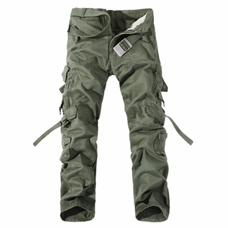 Cargohose Herrenmode Freizeithose Gerade Militärhose mit mehreren Taschen 33