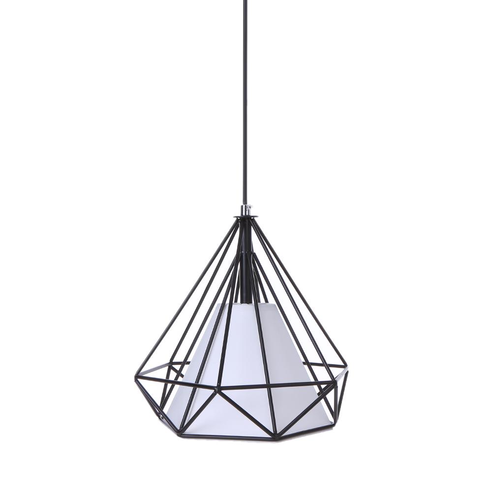 Art Deco Vogelkäfig Pendelleuchten Eisen minimalistische Pyramide Lampe Birne Beleuchtung