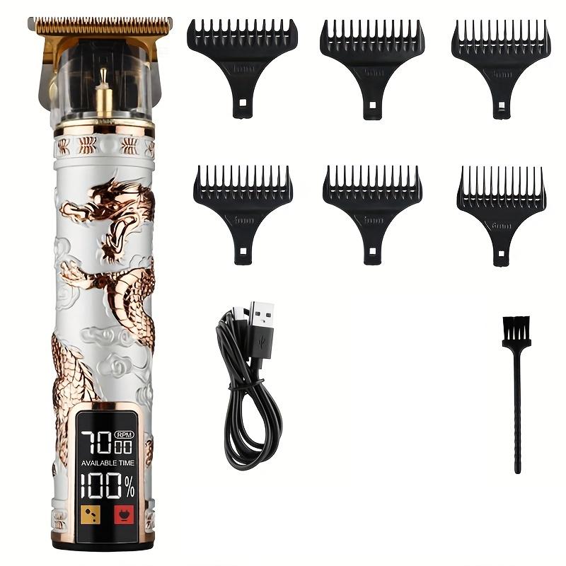 Professioneller Haarschneider für Männer, Bartschneider, wiederaufladbarer elektrischer Haarschnitt-Trimmer, T-Klingen-Trimmer, Haar- und Rasur-Pflegeset für Friseure ER