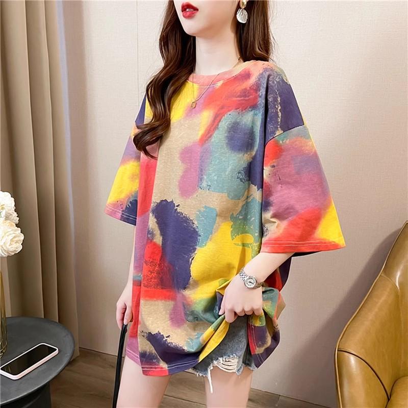 2025 sommer T-shirts Mode lustige cartoon Print Grafik T-Shirt Weibliche Harajuku Übergroßen Frauen T Shirt koreanische Kleidung Tops Y2k streetwear L