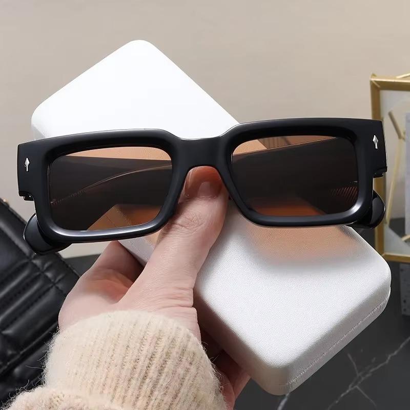 Sonnenbrillen für Herren, Vintage, rechteckiger Rahmen, modische Retro-Sonnenbrille, Luxusmarkendesign, UV400-Schutz, Brillen, Damenbrillen