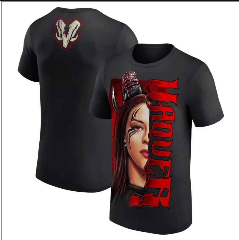 2025 Sommer Neu Sportkleidung Oberteile Schwarz&weiß Stephanie Vaquer V Logo T-Shirt für Herren- und Damen-T-Shirts L