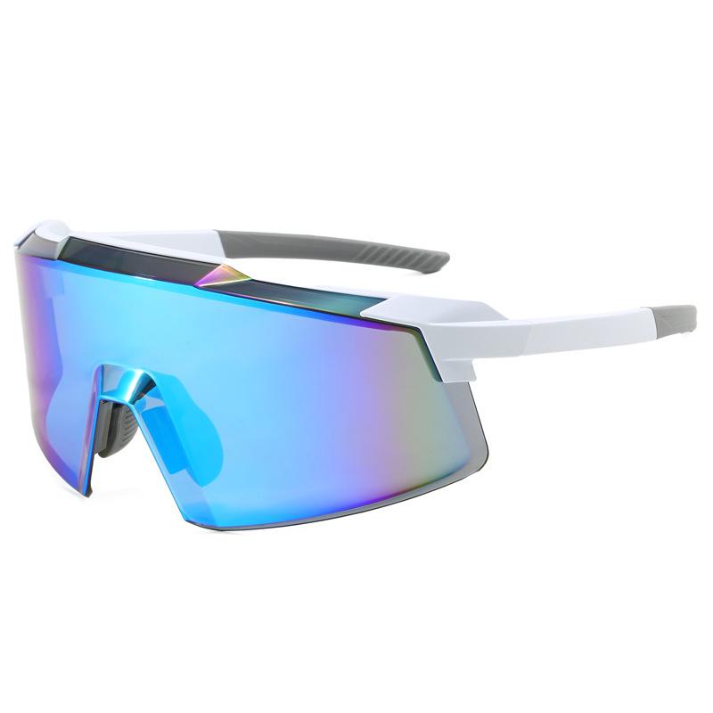 Herren Radbrille Bunte Sonnenbrille Fahrrad Winddichte Sonnenbrille Outdoor Sport Sonnenbrille 8699 blau