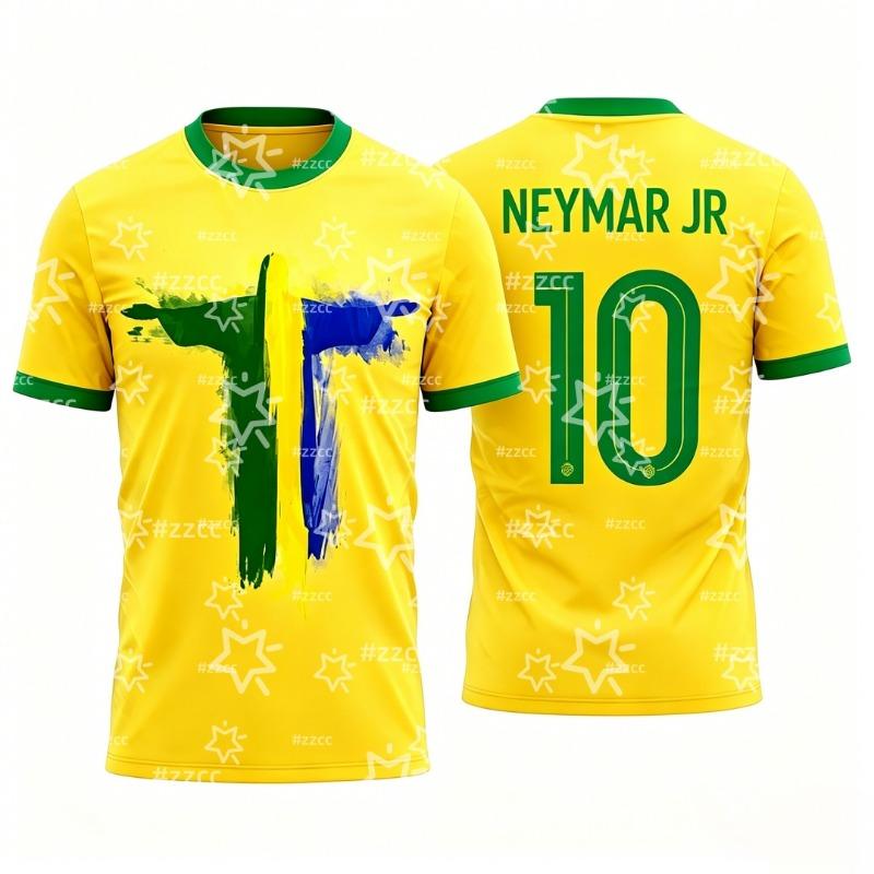 2026 Pelé Brasilien Nationalmannschaft Trikot Trainingsset Sommer Sport Herren T-Shirt Kinderkleidung T-Shirt Frau Radtrikot 6XL