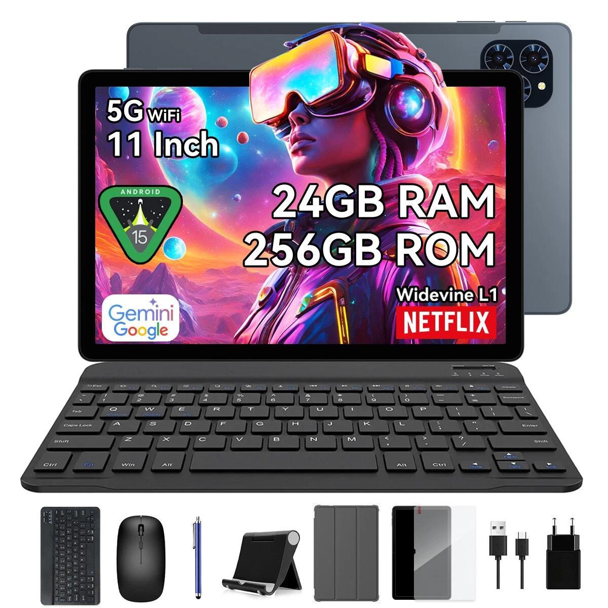 TABWEE T90 Android 16 8GB RAM 128GB ROM Tablet 11 Zoll 1200*1920 FHD Display Octa Core UMS9230E(T615) PC-Tablet mit Tastatur und Maus grau