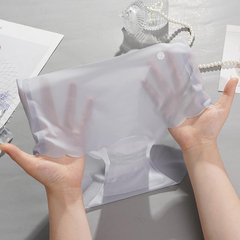 Nahtlose Unterwäsche aus Eisseide für Damen, Hipster, No Show, unsichtbare Höschen, Eisseide, Stretch-Unterwäsche, Bikini-Unterwäsche, Panty Briefs XL grau