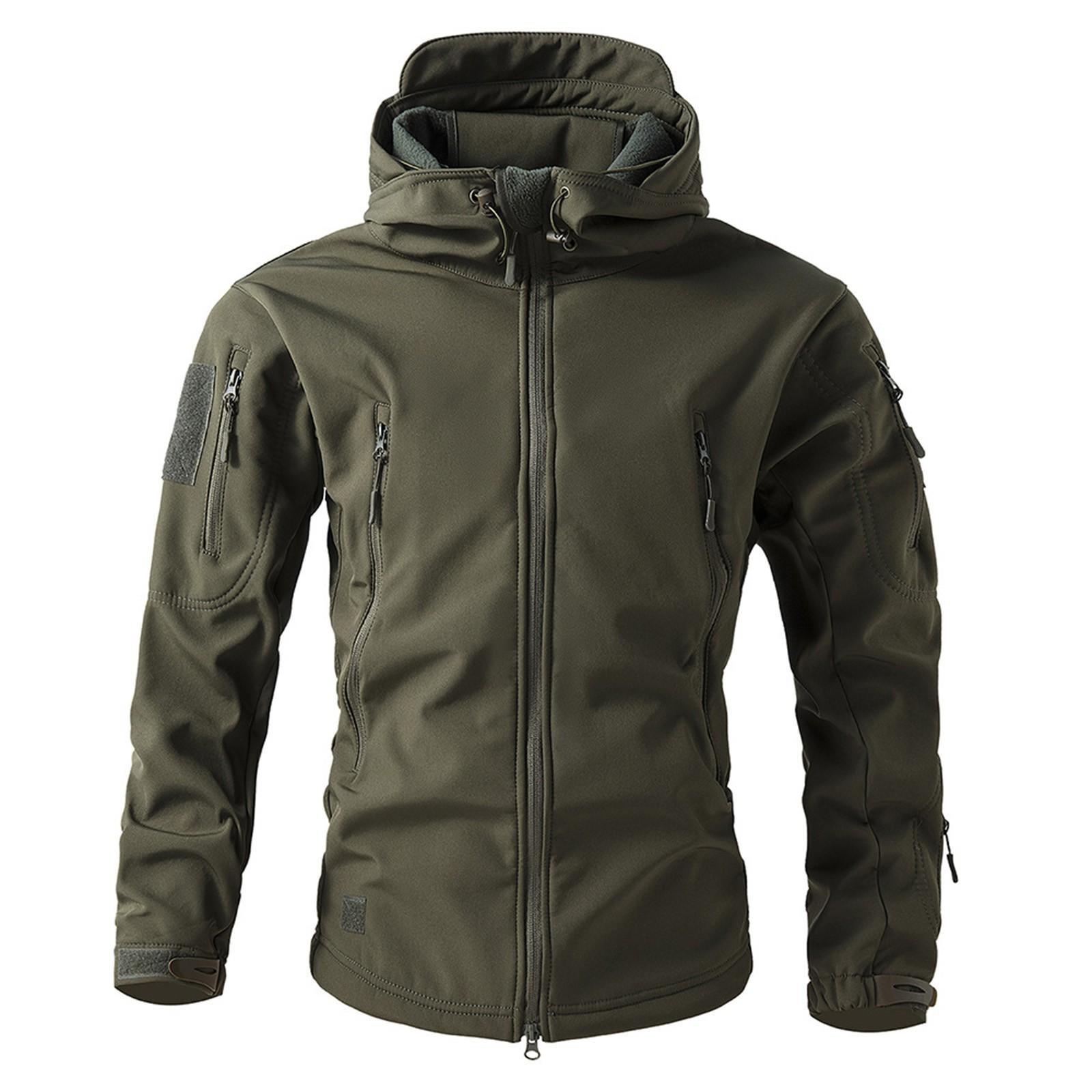 Herren Winter Camouflage Jacken Herren Mode Trend Jacken Atmungsaktive Winddichte Jacken Outdoor Sport Jacken M armee grüne