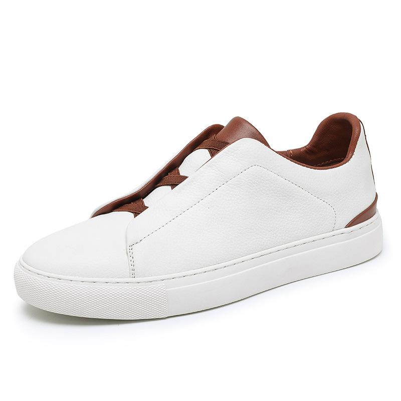 Obermaterial Rindsleder Vier Jahreszeiten Lässige Lederschuhe Koreanischer Stil Vielseitig Individuelle Herrenschuhe Mode Trendige Loafers 43
