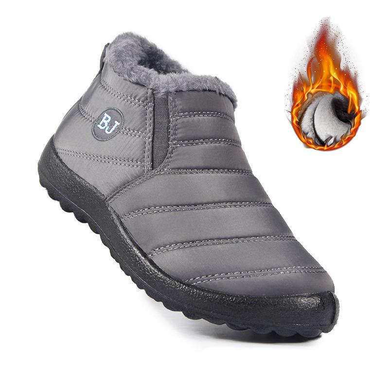 Damen Schneestiefel Plüsch Neue Warme Knöchelstiefel Für Damen Winterstiefel Wasserdicht Damenstiefel Damen Winterschuhe Damen Booties 43 grau