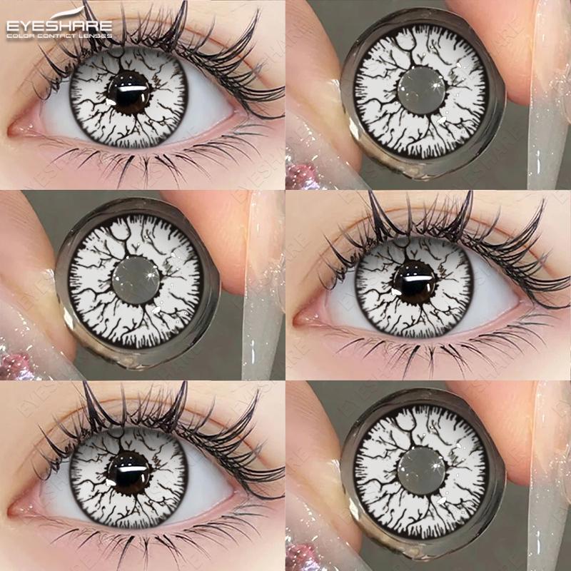 EYESHARE Cosplay Farbige Kontaktlinsen für Augen Make-Up Halloween Lila Linsen Gelbe Kontaktlinsen Augen Kosmetik Anime Zubehör