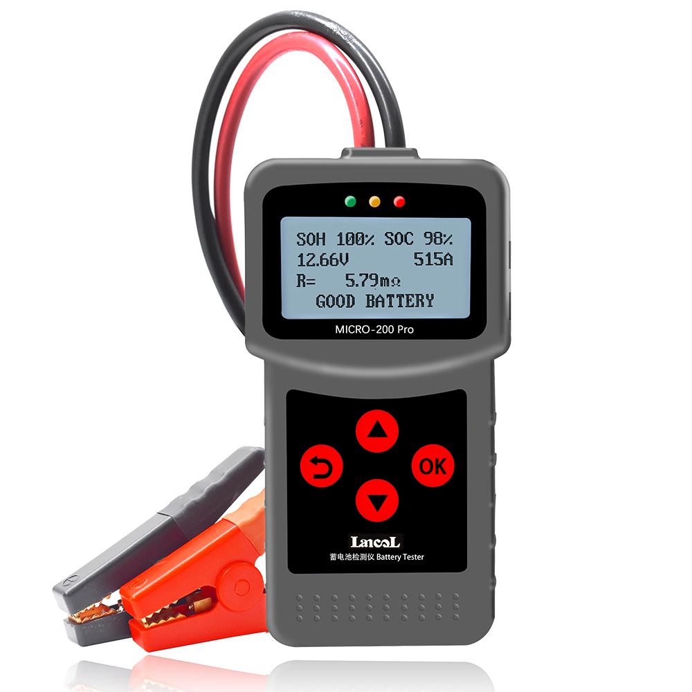 12V Auto Motorrad Batterie Tester SAE CCA JIS Digital Batterie Analysator Micro200 Pro Lkw Motorrad Automotive Auto Diagnose Werkzeug bunt