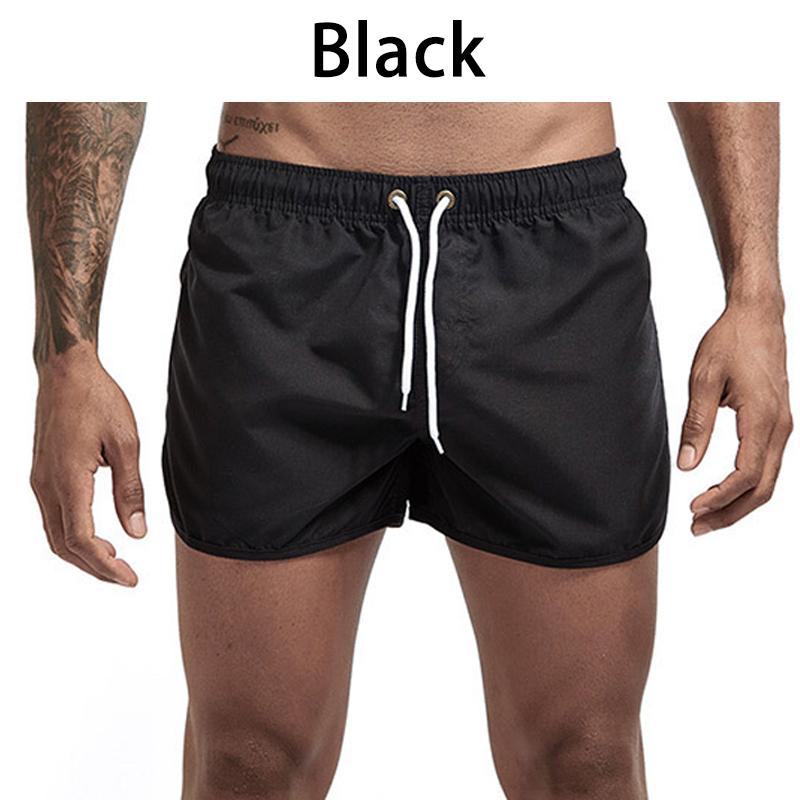 13 Farben Schnell trocknende Shorts Laufsport Shorts Herren Shorts Sommer Strand Shorts Boxershorts M schwarz