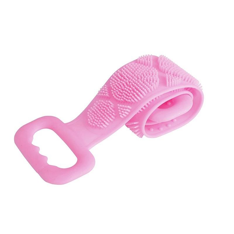 Mode Unisex Bad Handtuch Silikon Massage Pinsel Reinigung Dual Seite Männer Gürtel Körper Bad Pinsel Frauen Reinigung Werkzeuge Zurück Wäscher rosa