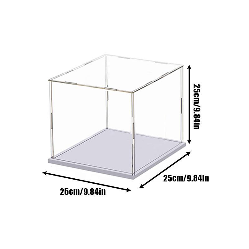 1 Stück transparente Acryl-Displaybox, Aufbewahrung, staubdichter Schutz, Vitrine, Desktop-Aufbewahrung, Heimaufbewahrung 25*25*25cm