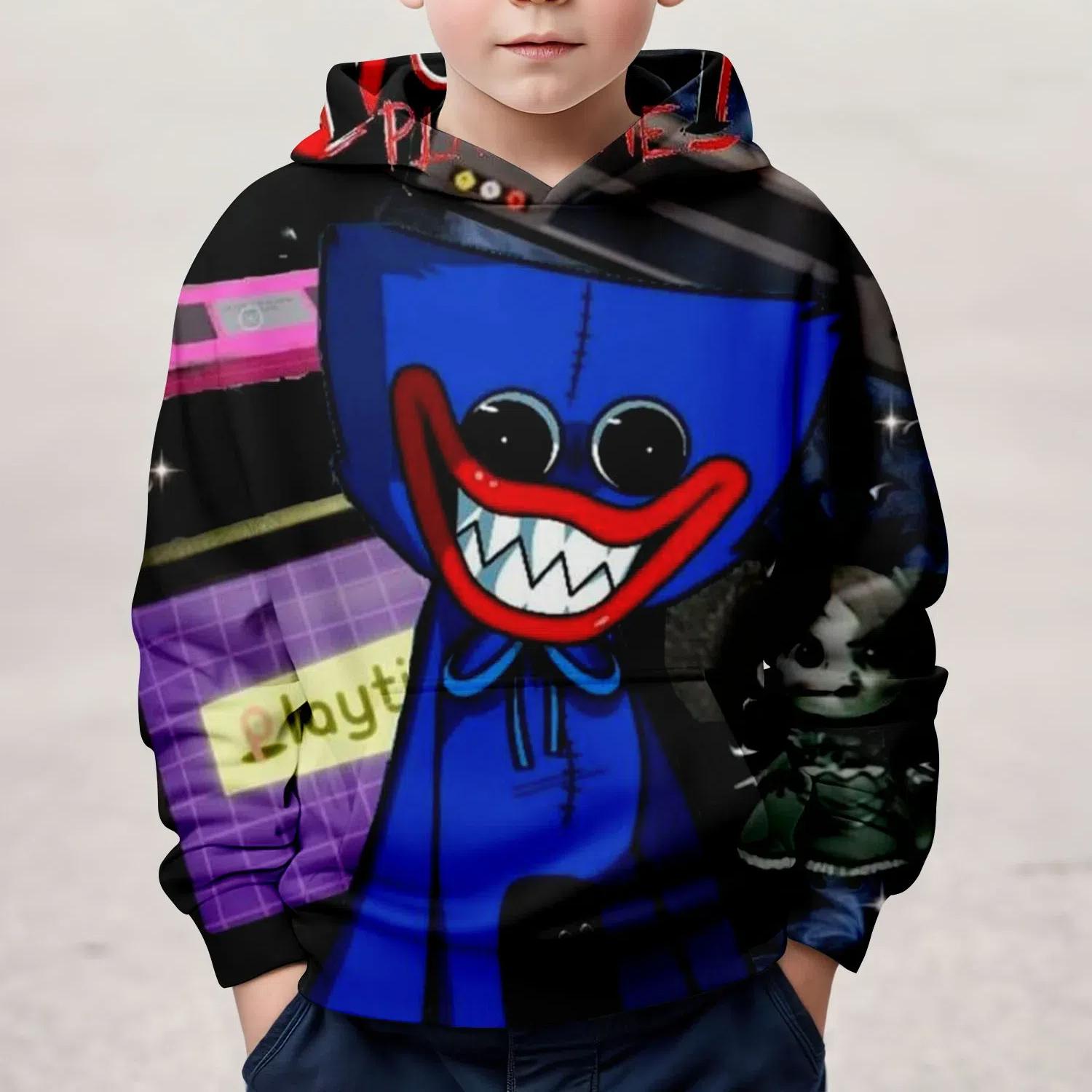 3D-gedruckte Poppy's Play Time Hoodies Kinder Boutique Kleidung 2024 Frühling Freizeit Hoodie Kinderkleidung Herbst Baby Sweatshi 120CM
