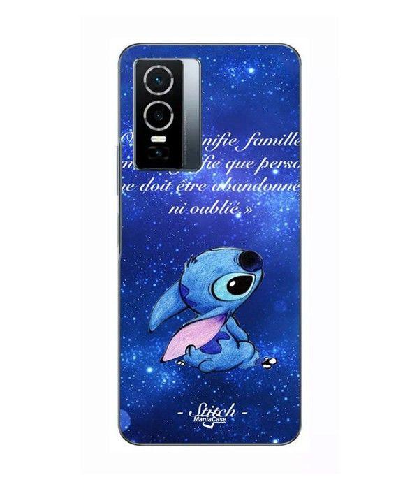 Hülle Für Vivo Y76 5G Stitch disney stitch süß Ohana bedeutet Familie Maniacase schwarz