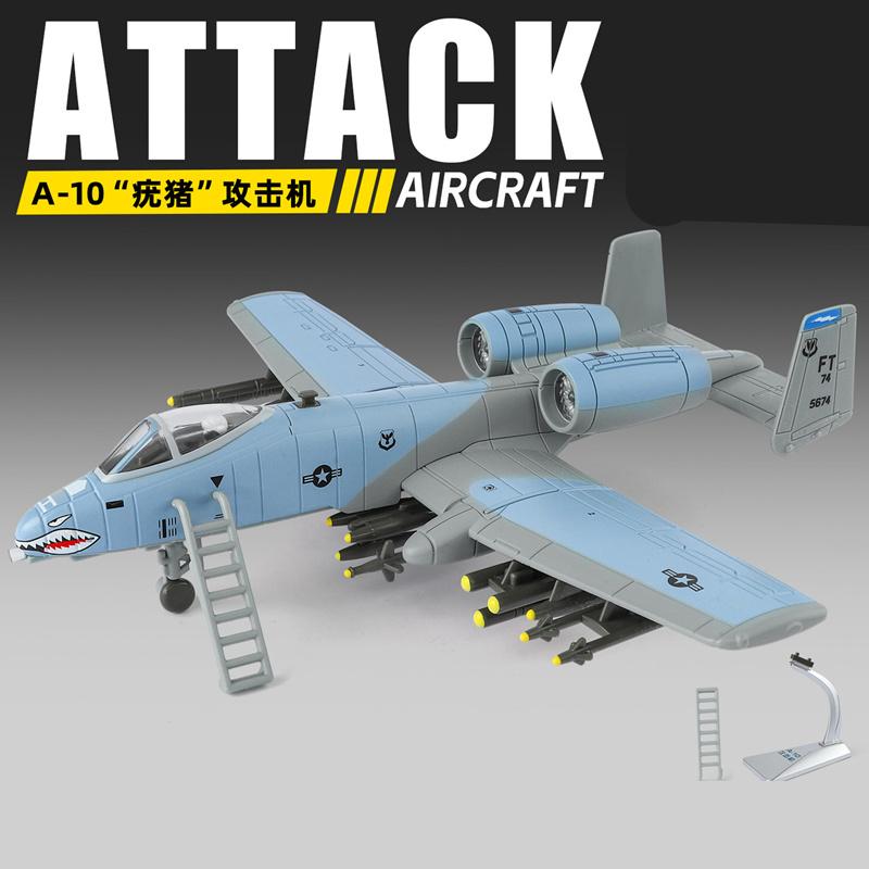 Legierung A-10 Warthog Strategischer Bomber Jäger Kampf Flugzeug Modell Metall Angriffsunterstützungsflugzeug Flugzeug Modell Sound Licht Kinder Spielzeug