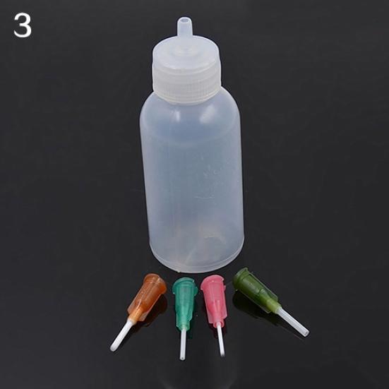 Henna Tattoo Applikator Squeeze Kunststoff Zeichenflasche Detaillierung Düsenspitze Set 3