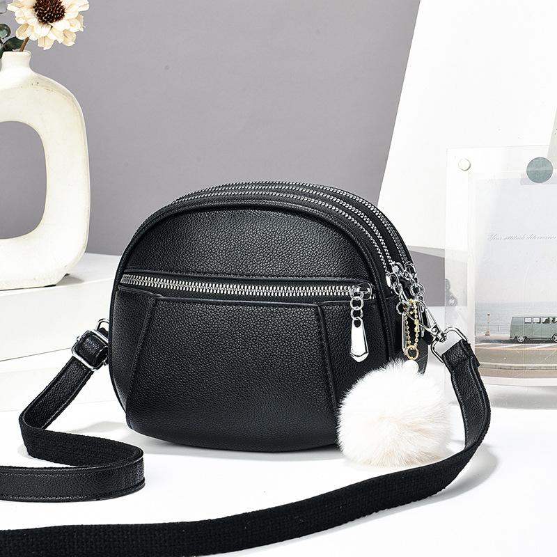 Hochwertige kleine Apfel Neue Umhängetasche Big Stomach King Dreilagige Handytasche Lässige Tide Schultertasche Damen . gray