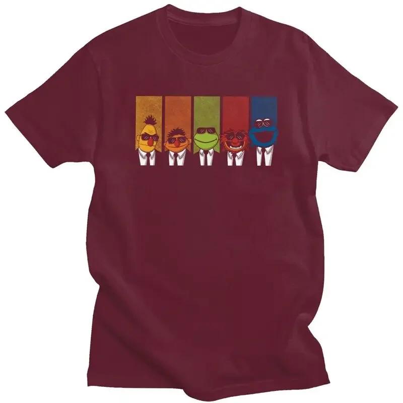 Maßgeschneidertes Reservoir Muppets T-Shirt für Herren Kurzarm Sommer T-Shirt Stylisches Anime Cartoon T-Shirt Figurbetont Reines Baumwoll-T-Shirt Merch M