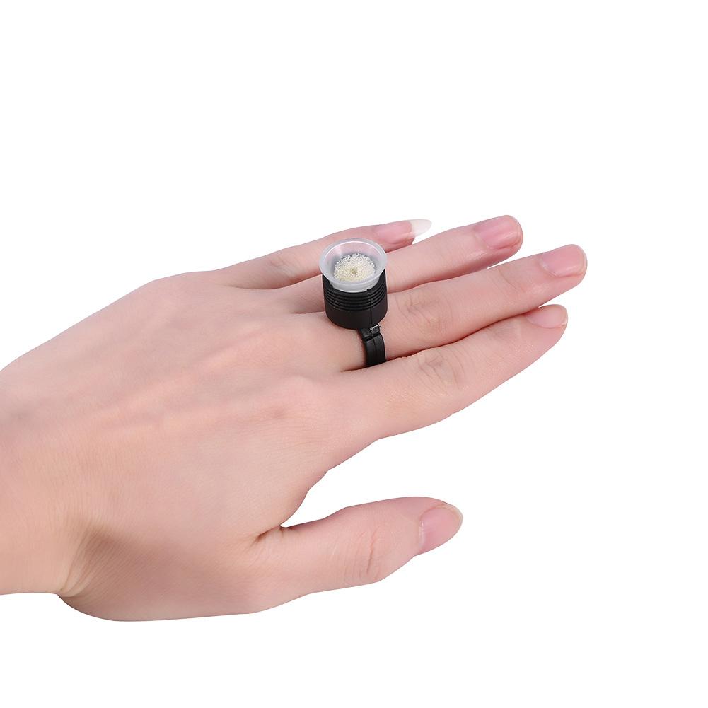 100 Stück Tattoo-Farbring Pigmenthalter Behälter Tasse mit Schwamm Augenbrauen-Tattoo-Set Schwarz+Weiß schwarz