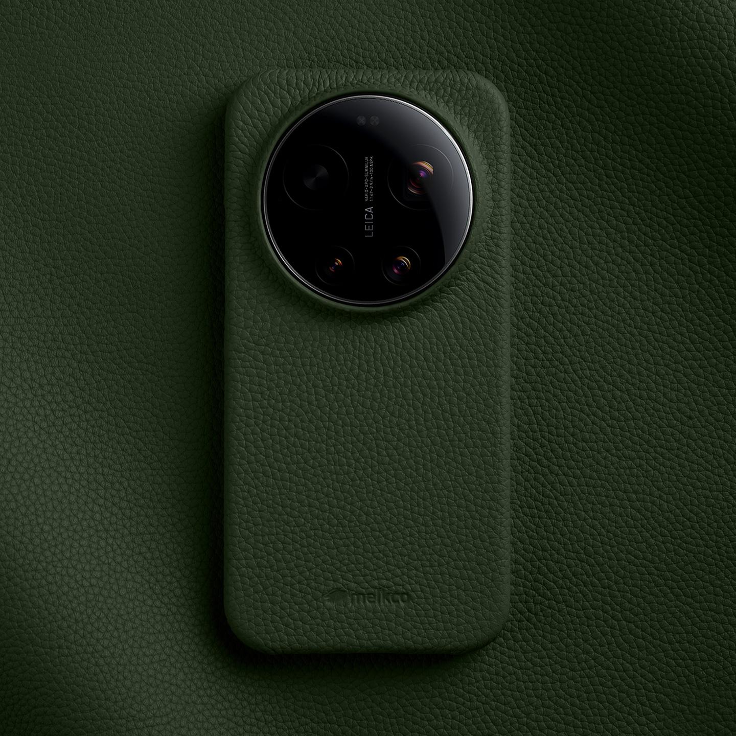 Melkco Echte Leder Handyhülle für Xiaomi 17 Ultra Mi 15 Ultra Mi15 Pro Kabelloses Laden Mikrofaser Innere Rückseite+Metalllinse xiaomi 15 ultra grün