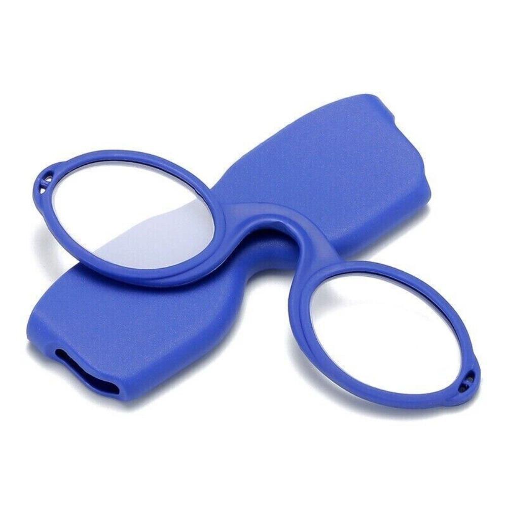 Modische Weiche Pince-Nez Silikon Mit Etui Armlose Lesebrille 1.5 blau