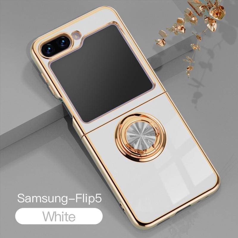 Neue Schutzhülle mit magnetischer Ringbeschichtung für Samsung Galaxy Z Flip 5, TPU-Softcover für Samsung Galaxy Z Flip 4 Flip 3, Silikonhülle galaxy z flip 3