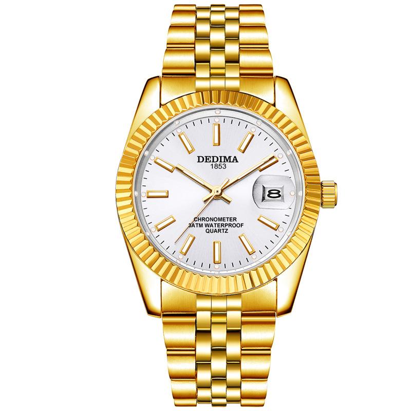 Luxus Sport Armbanduhr für Mann wasserdicht leuchtendes Datum Herrenuhr Quarz Edelstahl Herrenuhr Männeruhr