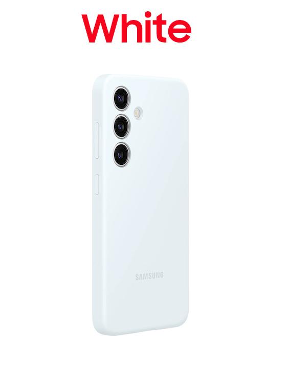 Samsung Galaxy S24 S24+ S24 Plus Silikonhülle Weiche, stoßfeste Handyhülle For Galaxy S24 weiß