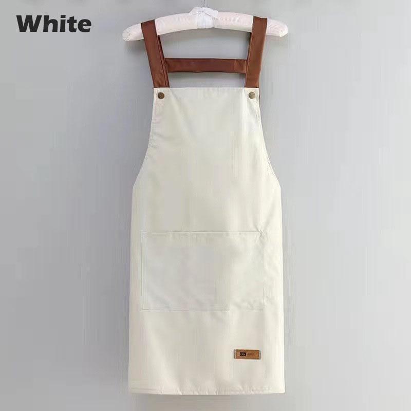 1 Stück Damen Herren Küchenschürzen Arbeitsschürze für Grill Restaurant Bar Beauty Nails Shop Cafés Studios Uniform weiß