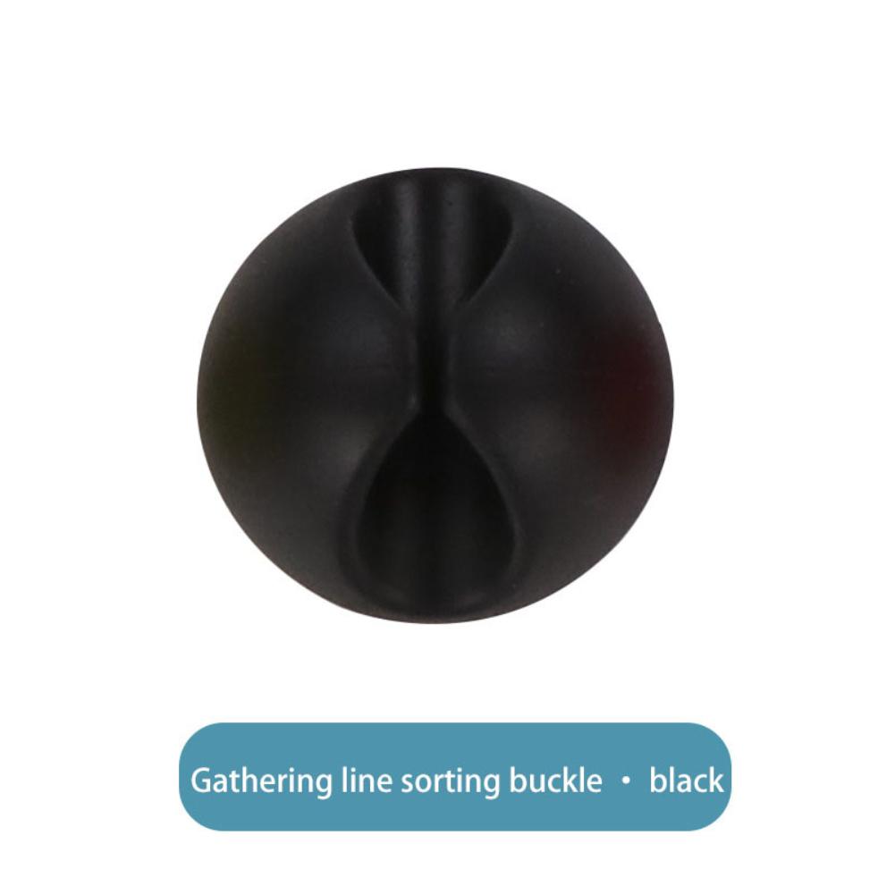 Kabel Wickler Kopfhörer Kabel Organizer Desktop Draht Lagerung Ladegerät Kabel Halter Clips Für Telefon Aufladen USB Kabel schwarz