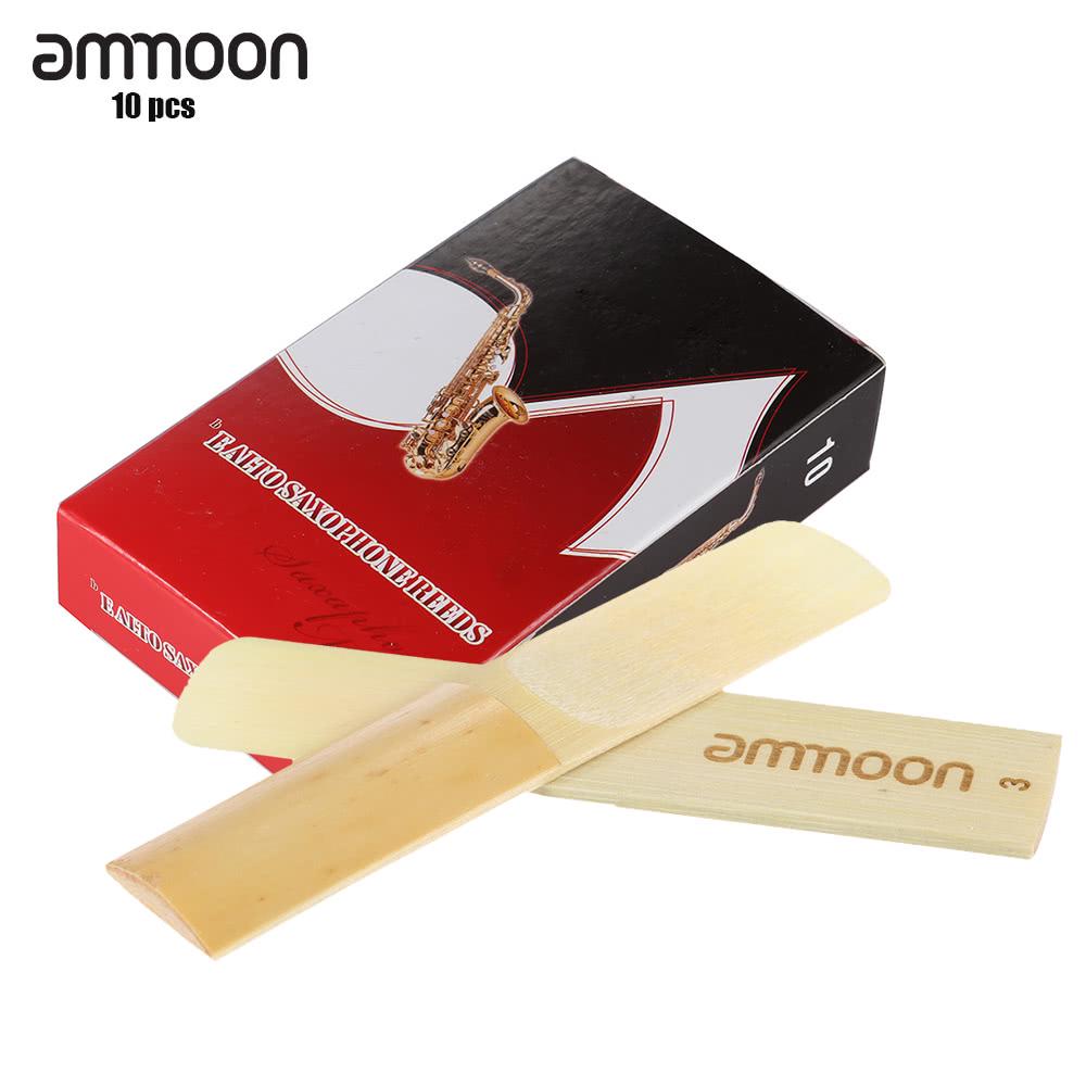 ammoon 10er-Pack Bambusblätter der Stärke 3,0 für Eb-Altsaxophon-Saxophon-Zubehör 3