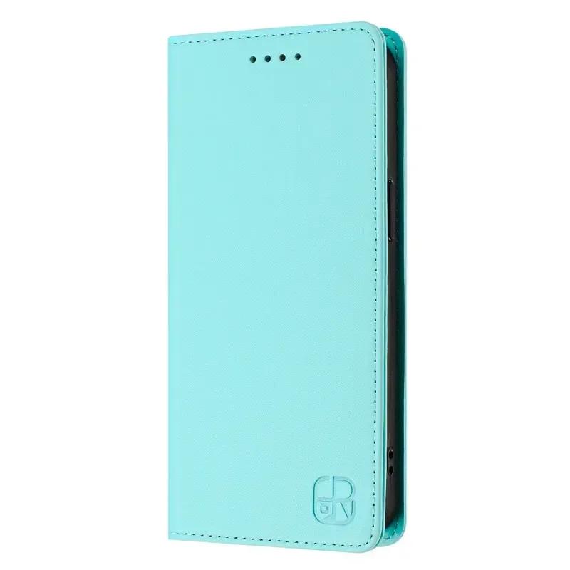 Luxus Anti-Diebstahl Brieftasche Flip Cover Handyhülle für Blackview Wave 8C Shark 9 6C Color A53 A52 Oscal Tiger 12 Flat 2 Modern 8 Hülle Blackview Wave 6C minze, grüne