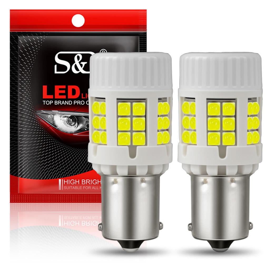 2 Stück Keramik 1156 PY21W BAU15S LED Canbus P21W BA15S LED-Lampen Kein Hyperblinken BAY15D 1157 P21/5W 36SMD 3030 Auto Blinkerleuchten mit Lüfter Autolampen 1156 BA15S P21W
