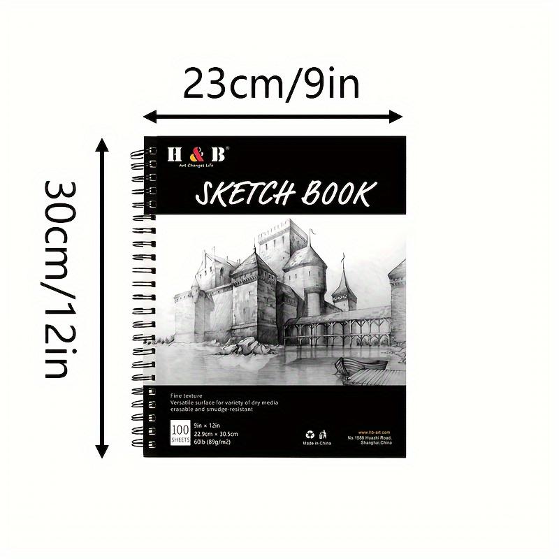 1 Stück Skizzen-Zeichenbuch, Doppelspule, professionelles Kunst-Skizzenbuch 1pc