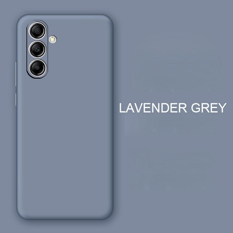 Weiche Handyhülle aus flüssigem Silikon für Samsung Galaxy A05 A05S A35 A55 A54 5G A05 A16 A26 S23 FE S23+ S24 5G S25 Plus für Redmi 13C 14C Note 14 12 Samsung Galaxy S25 grau