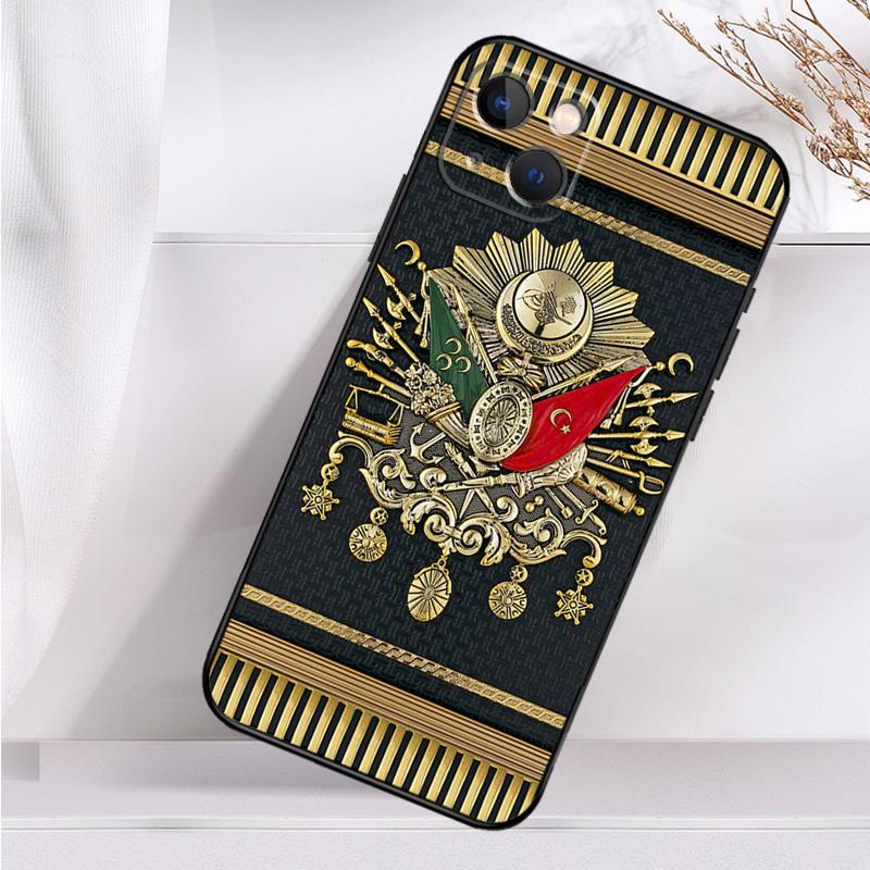 Osmanisches Reich Wappen Hülle für iPhone 14 16 15 Pro Max 11 12 13 Mini 7 8 Plus X XR XS MAX Weiche stoßfeste Hülle iPhone X XS