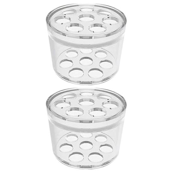 2Pcs Spirale Ikebana Vase Stamm Halter Multi-löcher Bouquet Twister DIY Blume Arranger Grid Anlage Fixierung Stehen S transparent