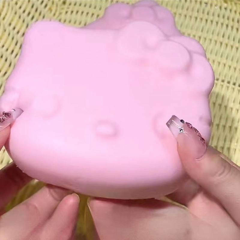 Hello Kitty Squishy Spielzeug Niedlicher KT Knetball Fidget Spielzeug Weicher Entspannungs-Knetball Entspannendes Geschenk Gastgeschenk Geschenk Spielzeug pink