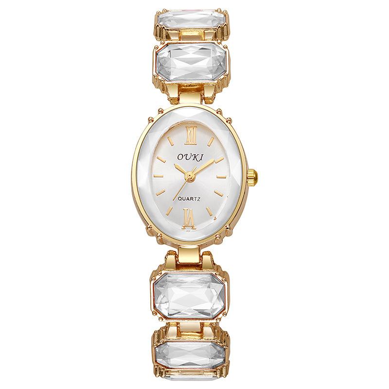 Top Luxus Damen Uhren Mode Armband Armband Damen Quarz Armbanduhr Beste Geschenke Uhr für Elegante Frau weiß