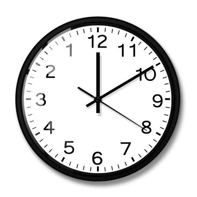 Modernes Design, rückwärts laufen, leise, gegen den Uhrzeigersinn drehende Wanduhr, Heimdekoration, Uhren, Laufzähler, Wanduhr schwarz