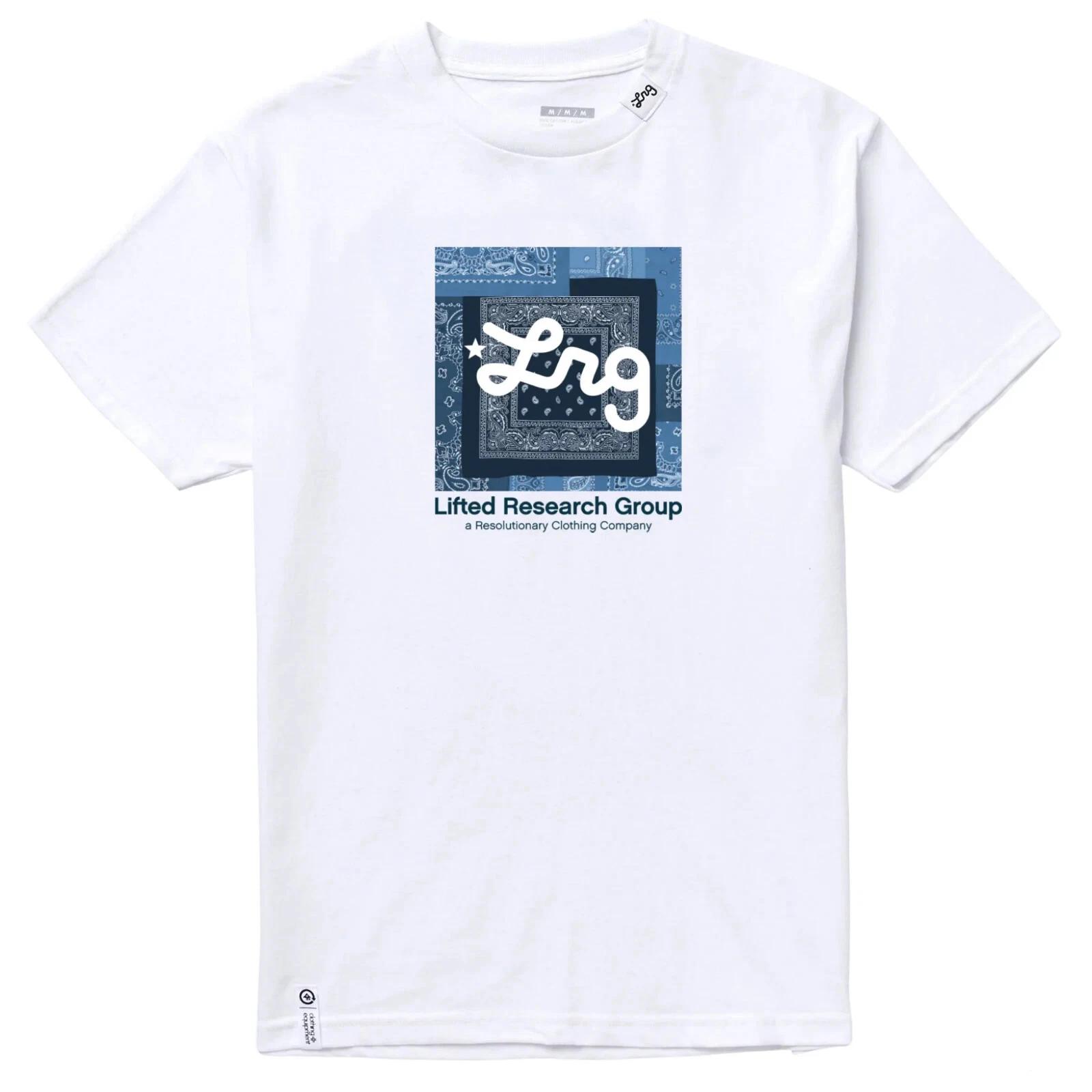LRG Lifted Research Group Herren Strictly Script Roots Weißes Hemd NWT Medium L