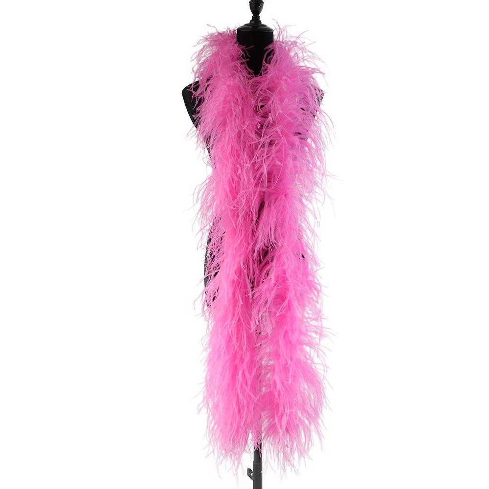 6-lagige Straußenfederboa Naturweiß Plumas Boa Schal Straußenboas Für Individuelles Hochzeitskleid Oberteil Dekoration Federn 6ply 2M tief rosa