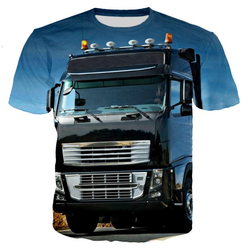 Sommer Neue Schwere Lkw 3D Druck T-Shirts Mode für Männer Frauen Kurzarm T-Shirt Übergroßen Harajuku Y2k Tops Tees Kinder kleidung 6XL
