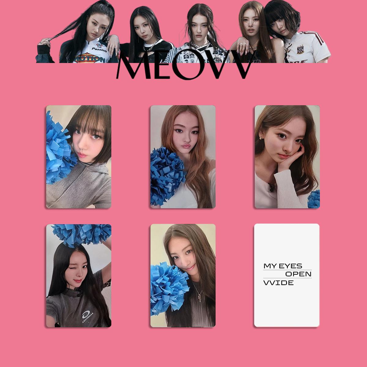 KPOP MEOVV 1. Album MY EYES OPEN LOMO Karte VVIDE KTOWN 4U Spezielle Karte GRIL Karte GAWON ANNA ELLA SOOIN HD Foto Fan Geschenkkarte (as the picture,5.4x8.6cm)