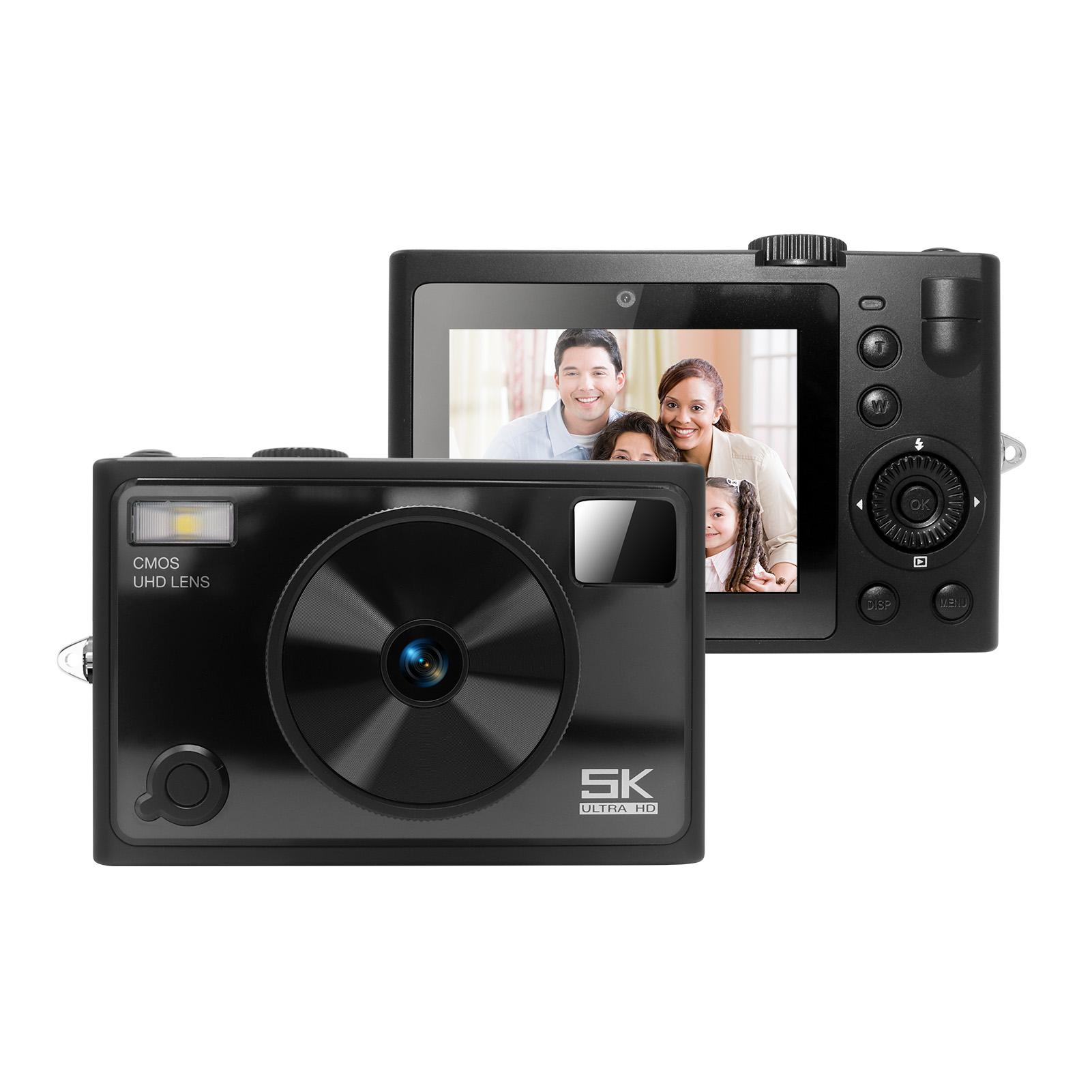 5K Digitalkamera WiFi Digitale Videokamera 72MP Doppelobjektiv 2,8 Zoll IPS Bildschirm Autofokus 18X schwarz