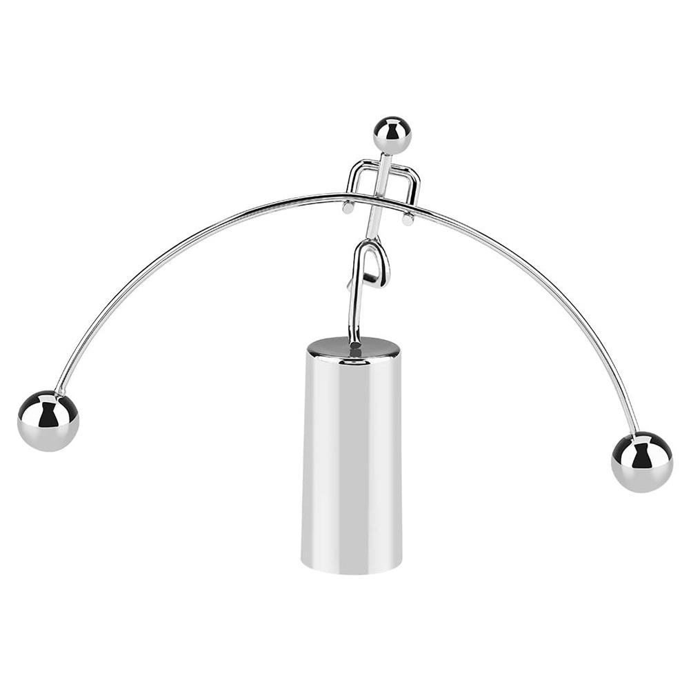 Tischplatte Newton's Spielzeug Gleichgewichtskugel Spielzeug für Physik Klassische Wissenschaft Spaß Büro Schreibtisch Spielzeug Pädagogisch silber